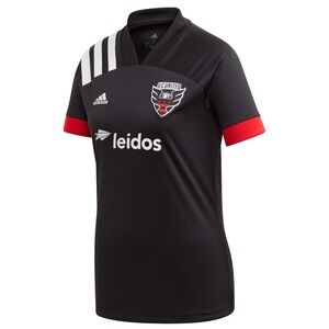 DC United Adidas MLS Black Jersey Women’s Size S Soccer Short Sleeve
